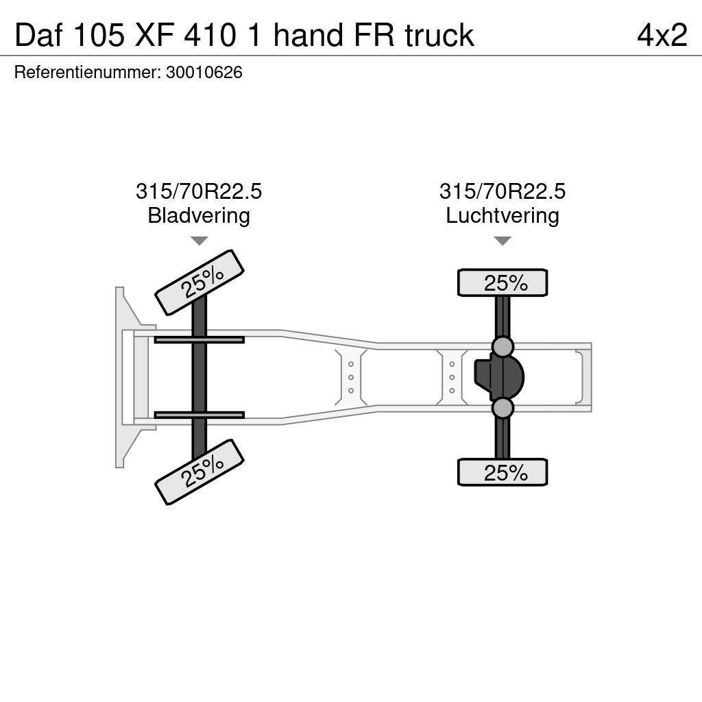 DAF 105 XF 410 1 hand FR truck Sadulveokid