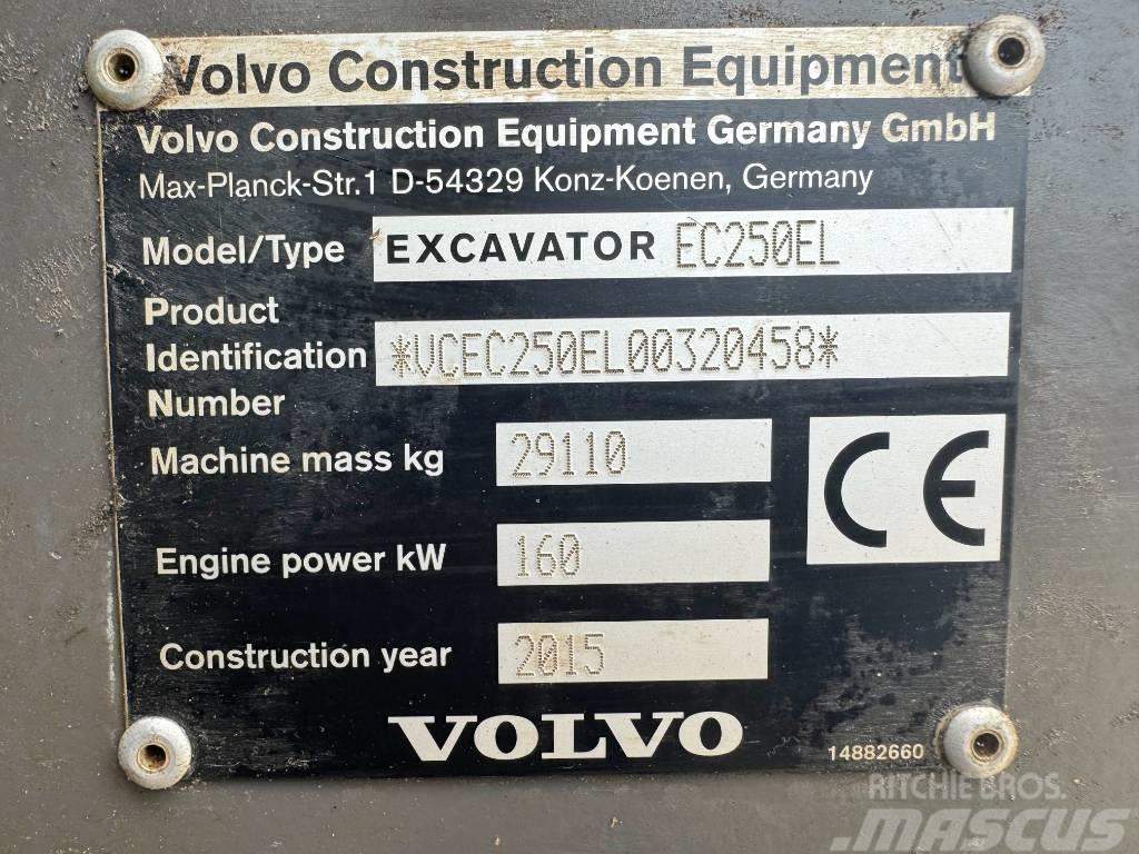 Volvo EC250EL Excellent Working Condition / CE Roomikekskavaatorid