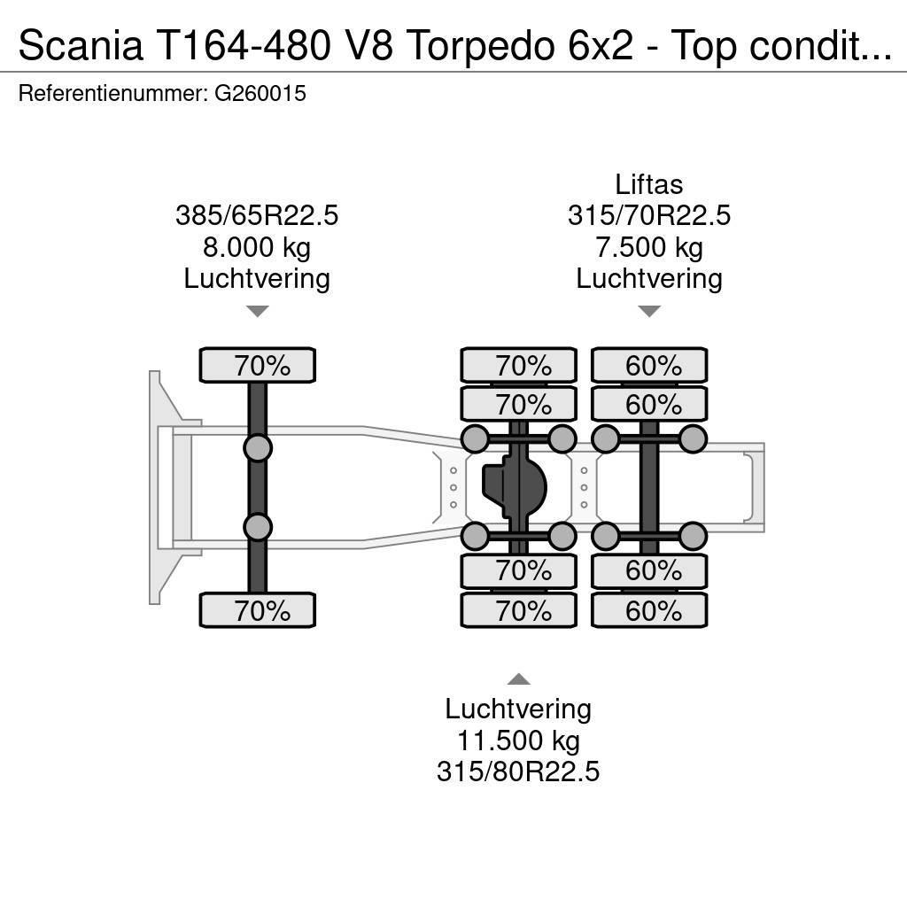 Scania T164-480 V8 Torpedo 6x2 - Top condition - Full spe Sadulveokid