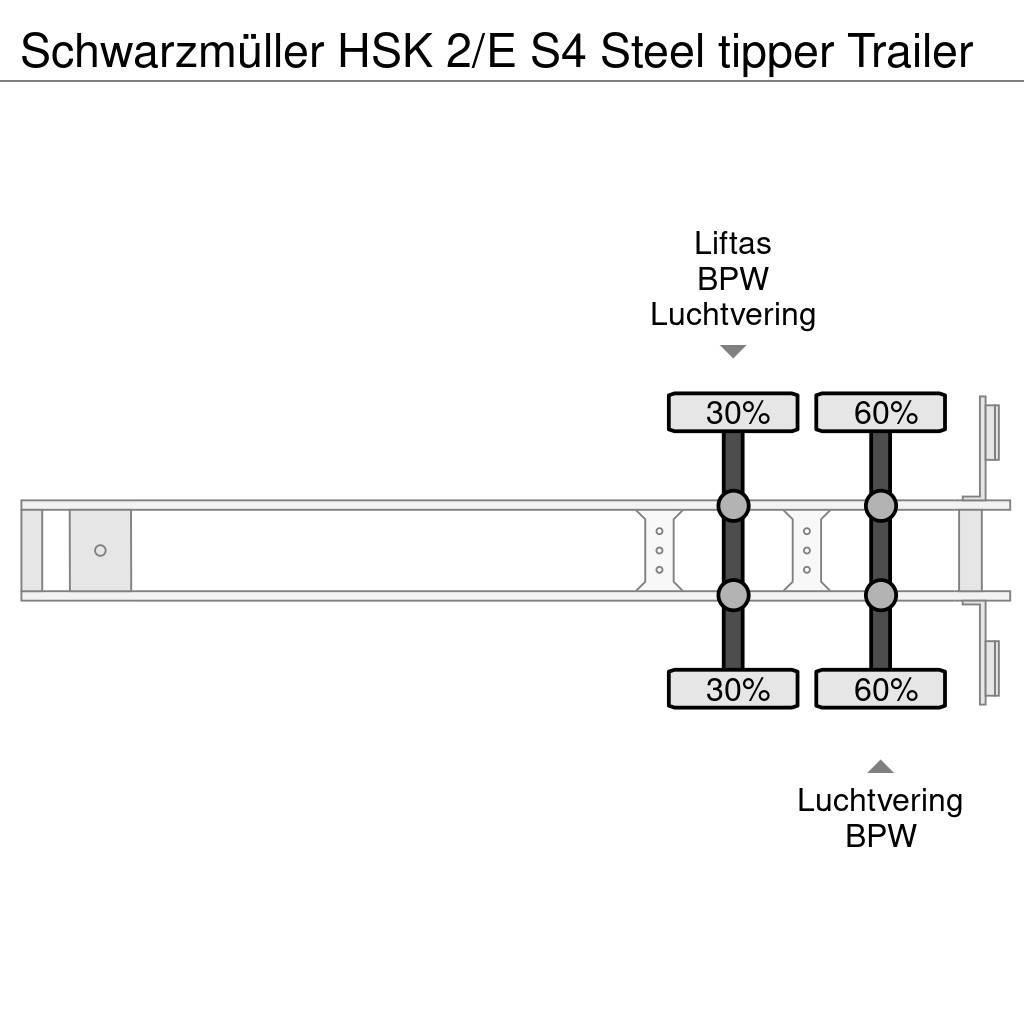 Schwarzmüller HSK 2/E S4 Steel tipper Trailer Kallur-poolhaagised