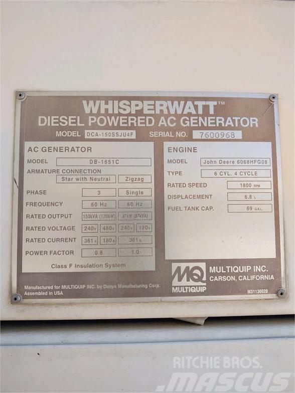 MultiQuip WHISPERWATT DCA150SSJU4F Gaasigeneraatorid