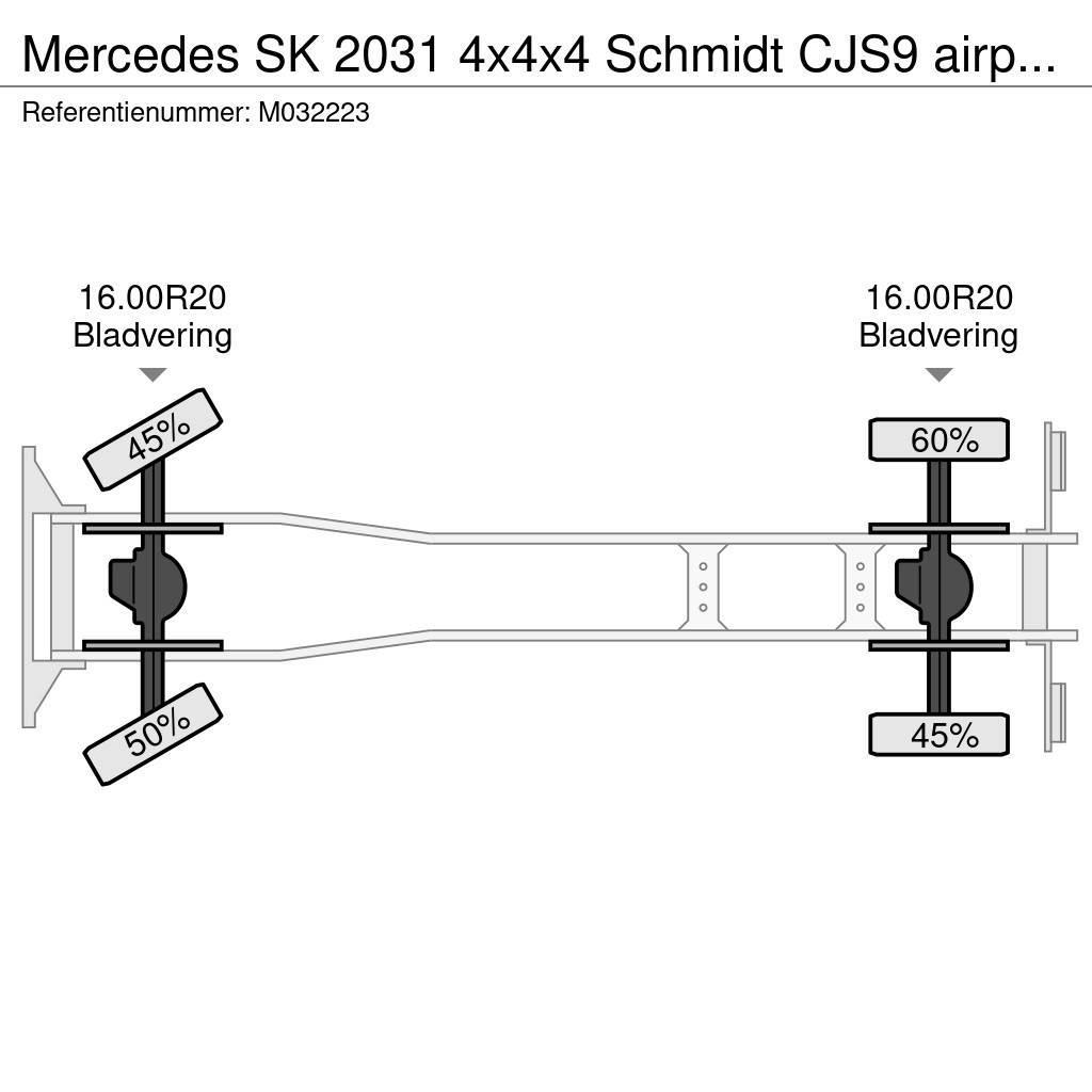 Mercedes-Benz SK 2031 4x4x4 Schmidt CJS9 airport sweeper snow pl Raamautod