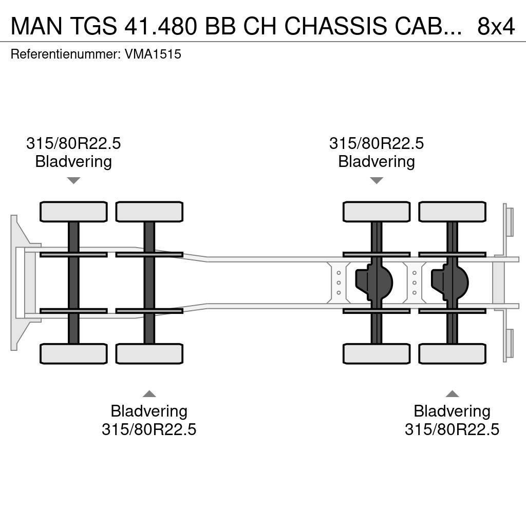 MAN TGS 41.480 BB CH CHASSIS CABIN (4 units) Raamautod