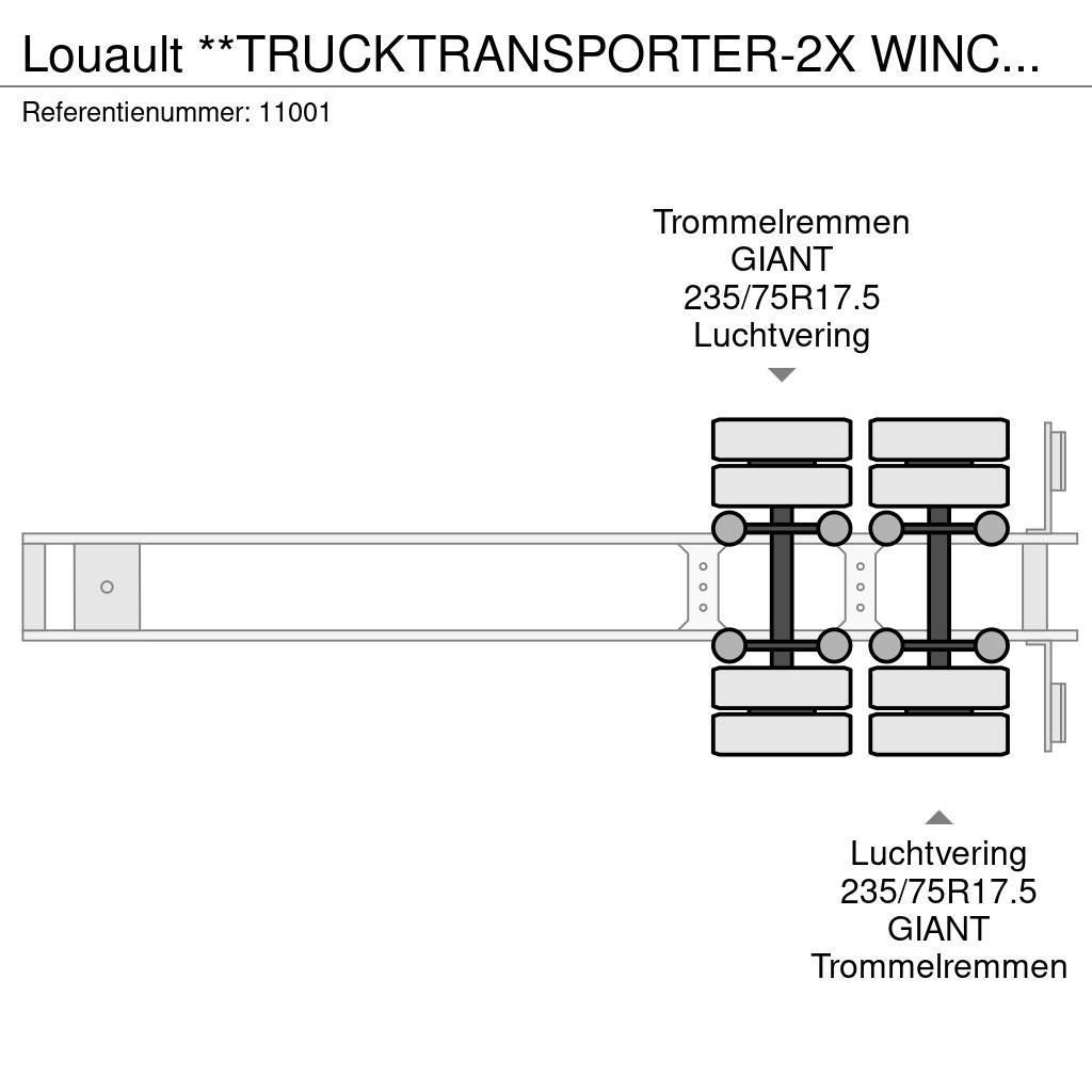  Louault **TRUCKTRANSPORTER-2X WINCH-TUV TILL 04-20 Raskeveo poolhaagised