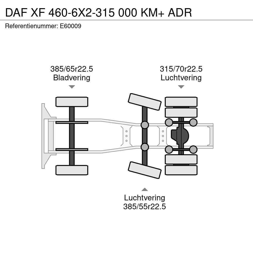 DAF XF 460-6X2-315 000 KM+ ADR Sadulveokid