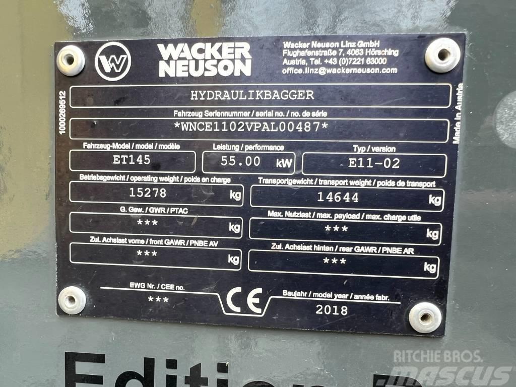 Wacker Neuson ET 145 Roomikekskavaatorid