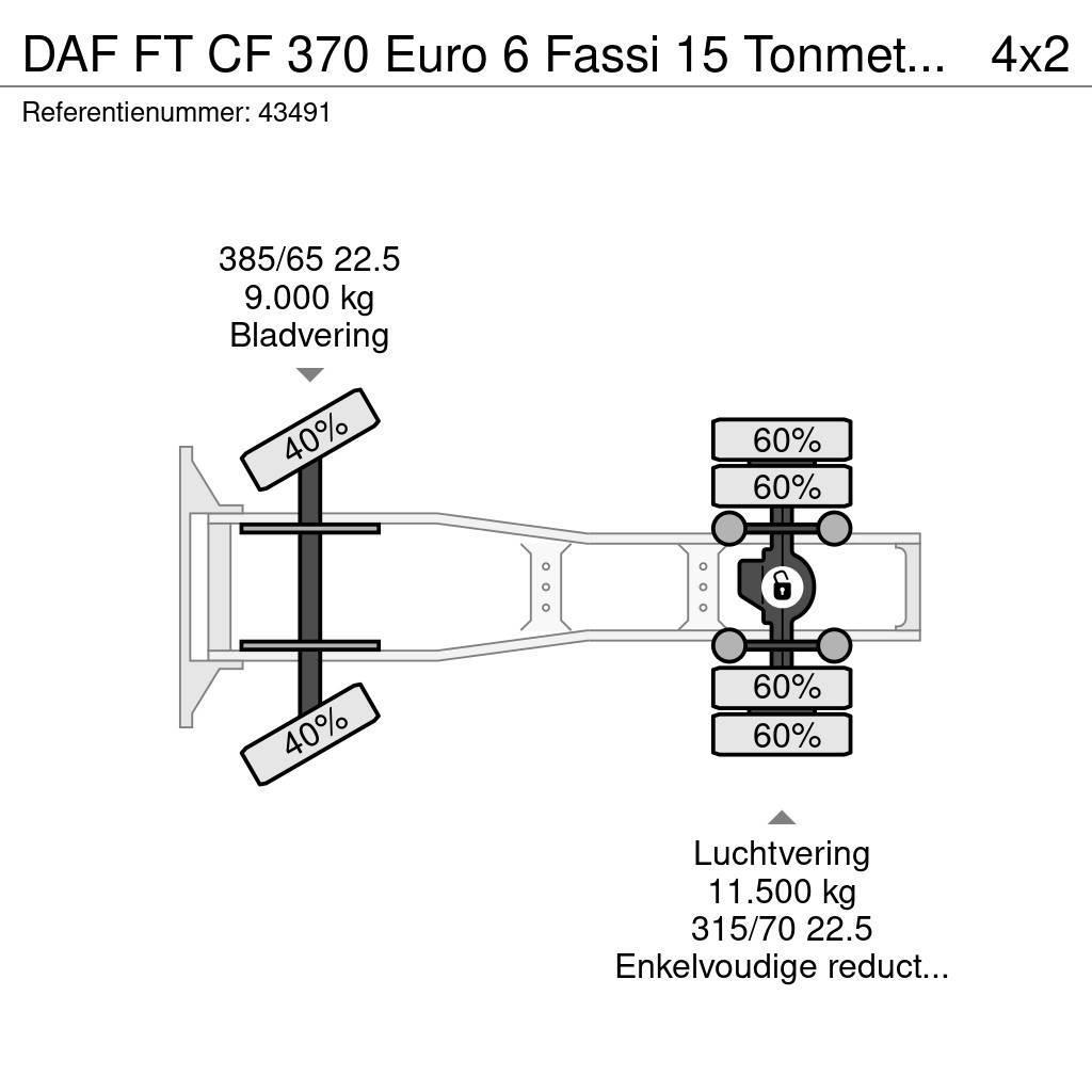 DAF FT CF 370 Euro 6 Fassi 15 Tonmeter laadkraan Sadulveokid