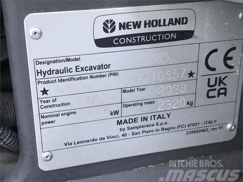 New Holland E22D MINIGRAVER DEMO Miniekskavaatorid < 7 t