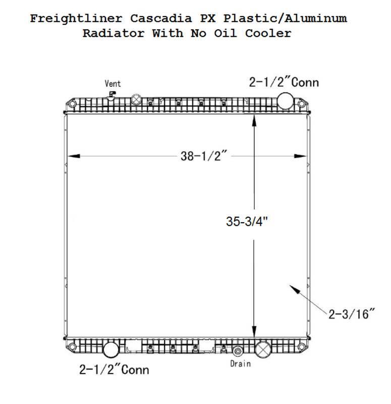 Freightliner Cascadia PX Radiaatorid