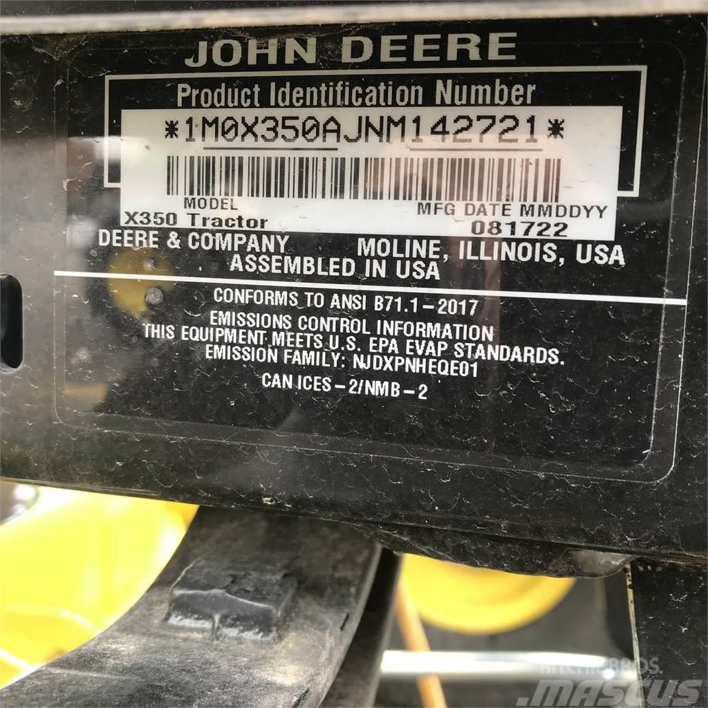 John Deere X350 Kompakttraktorid