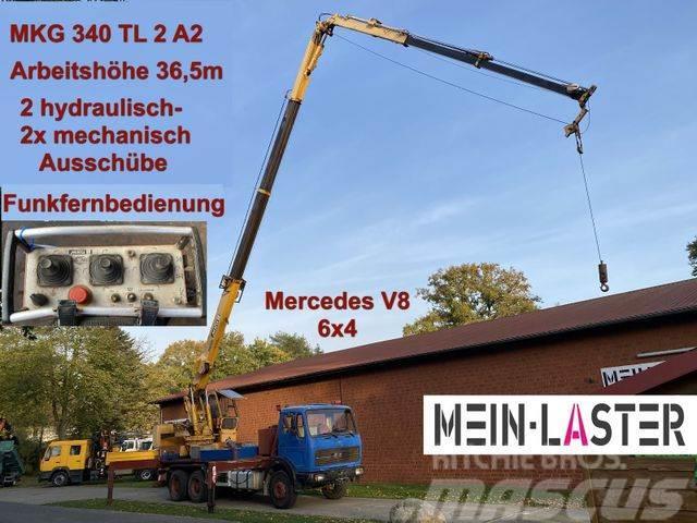 Mercedes-Benz 2622 V8 6x4 MKG 340 T2A2 36,5m Seilwinde Funk Kraanaga veokid