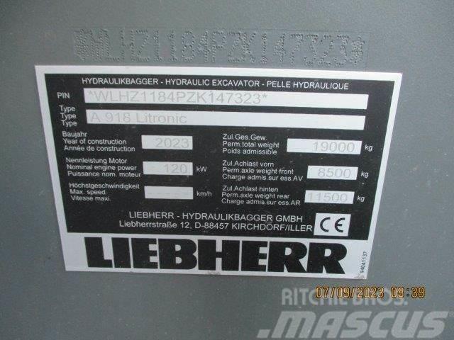 Liebherr A 918 Litronic G6.0-D Ratasekskavaatorid