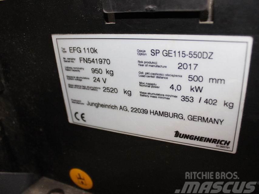 Jungheinrich EFG 110k SP GE115-550DZ Elektritõstukid