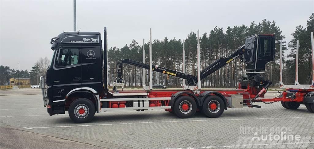 Mercedes-Benz Arocs 2663 Log Transporter Crane CRANE PALFINGER E Metsaveokid