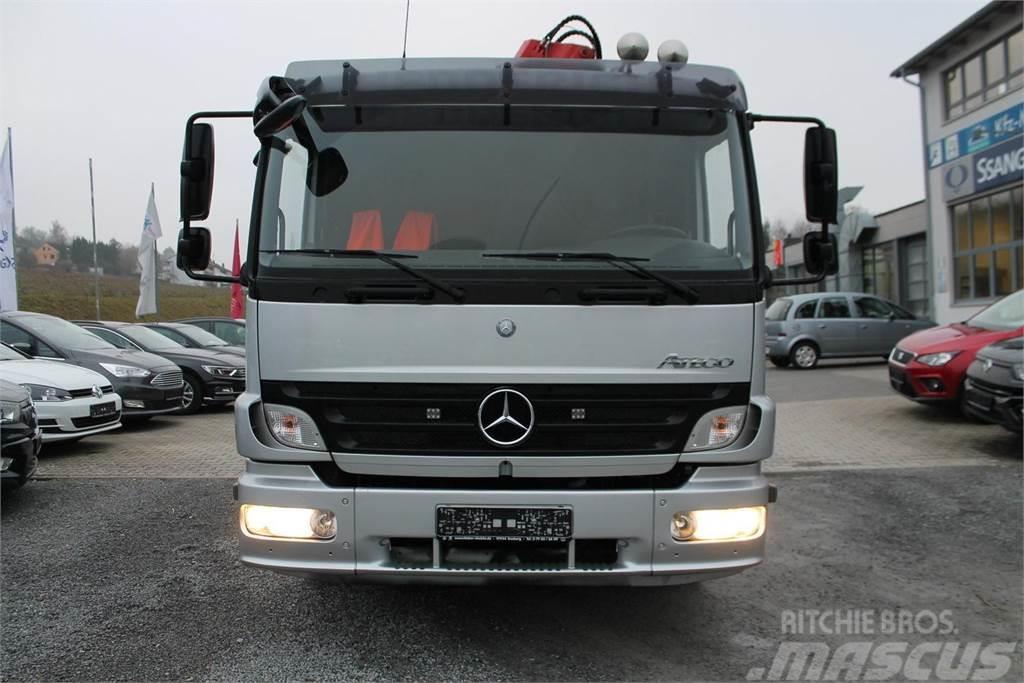 Mercedes-Benz Atego 1322 Vehicle transporter + crane MKG HMK132H Autoveokid