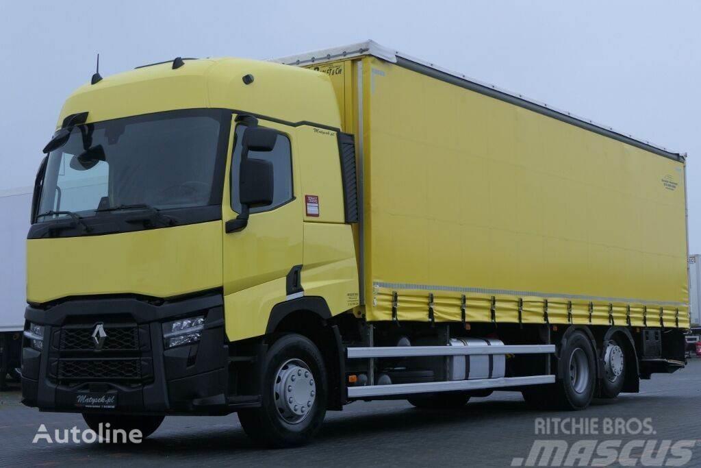 Renault T 460 Curtain side 9,15 m + tail lift Tentautod