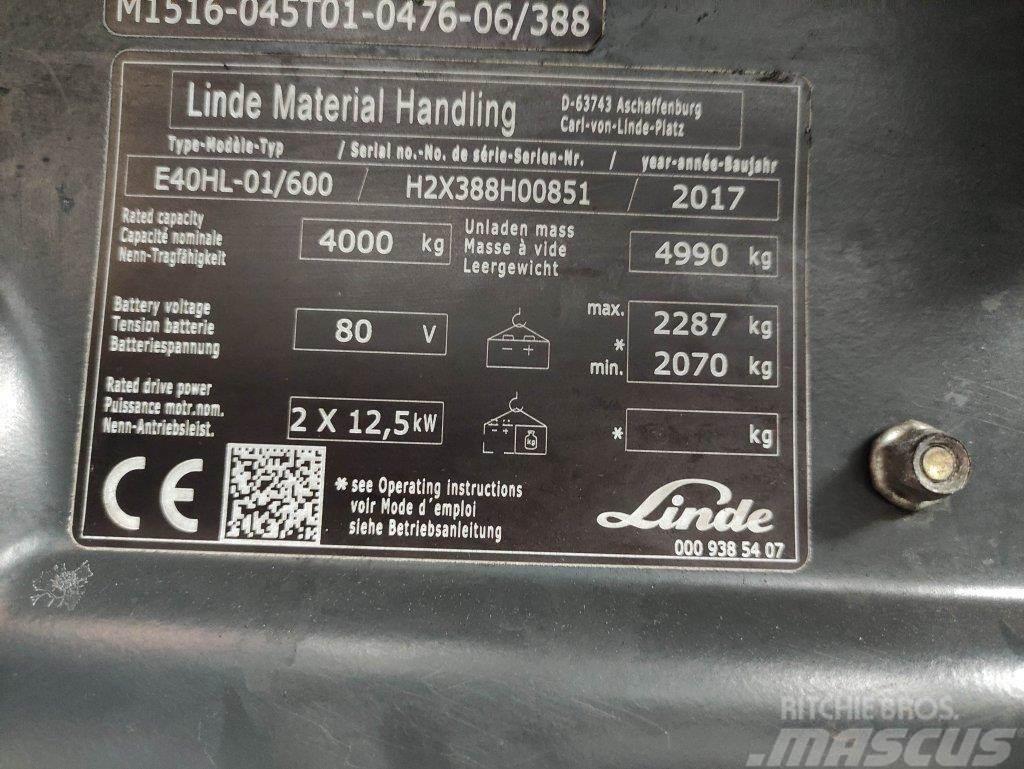 Linde E40HL-01/600-388 Elektritõstukid