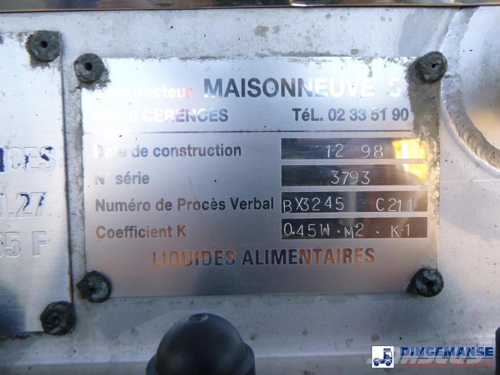 Maisonneuve Food tank inox 33 m3 / 5 comp Tsistern poolhaagised