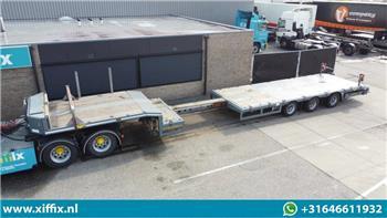 Broshuis 3-axle extendable semi-lowloader, friction steered