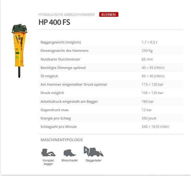 Indeco HP 400 FS Hüdrohaamrid