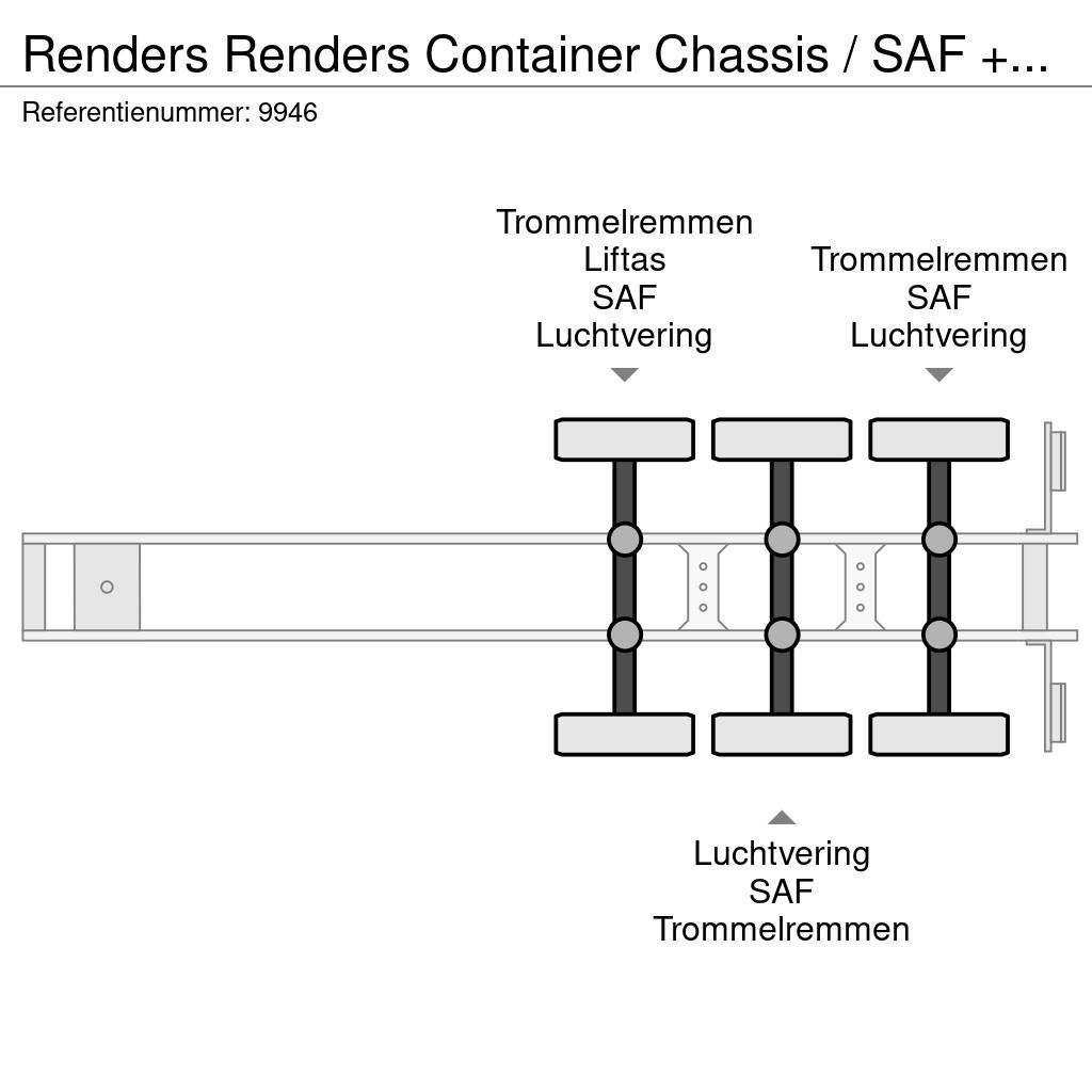 Renders Container Chassis / SAF + DRUM Konteinerveo poolhaagised