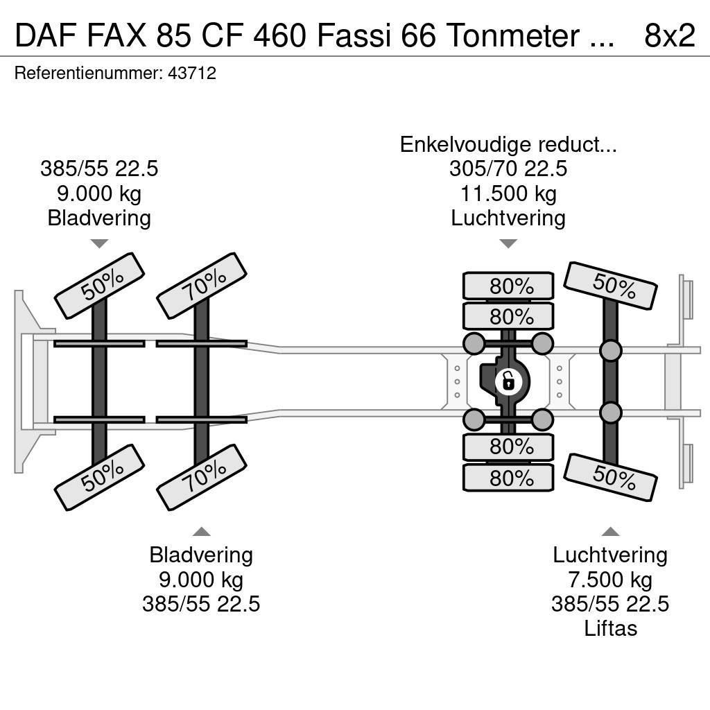 DAF FAX 85 CF 460 Fassi 66 Tonmeter laadkraan Maastikutõstukid