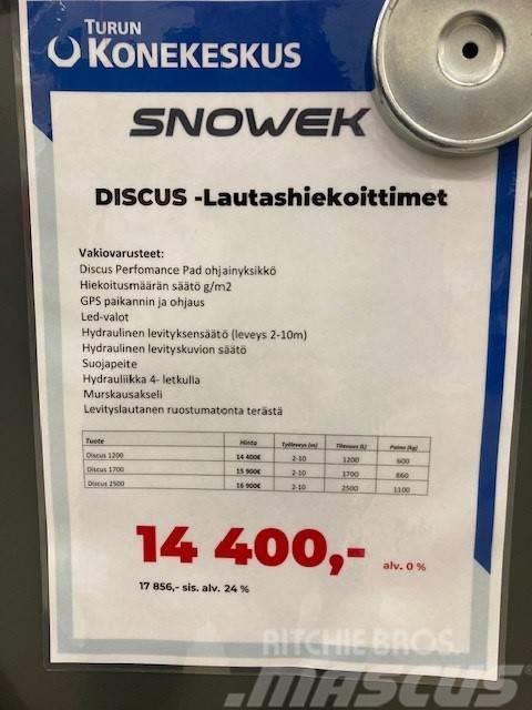 Snowek Discus 1200 Lautashiekoitin 2-10m Liivapuisturid ja soolapuisturid