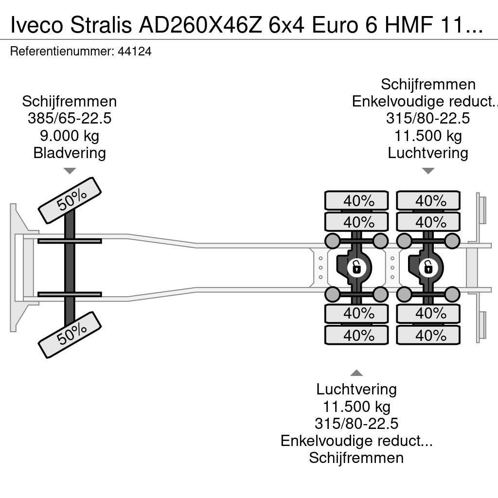 Iveco Stralis AD260X46Z 6x4 Euro 6 HMF 11 Tonmeter laadk Maastikutõstukid