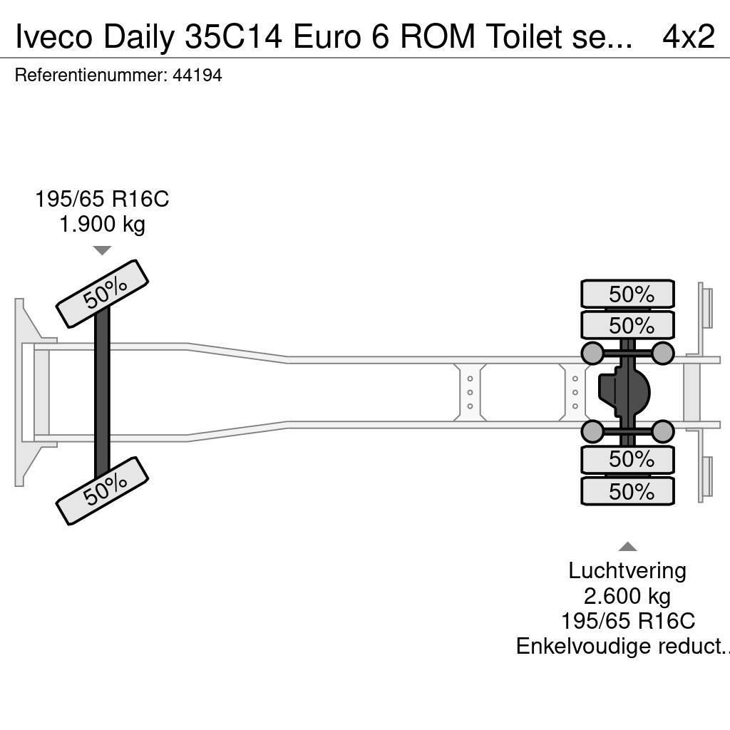 Iveco Daily 35C14 Euro 6 ROM Toilet servicewagen Vaakumautod