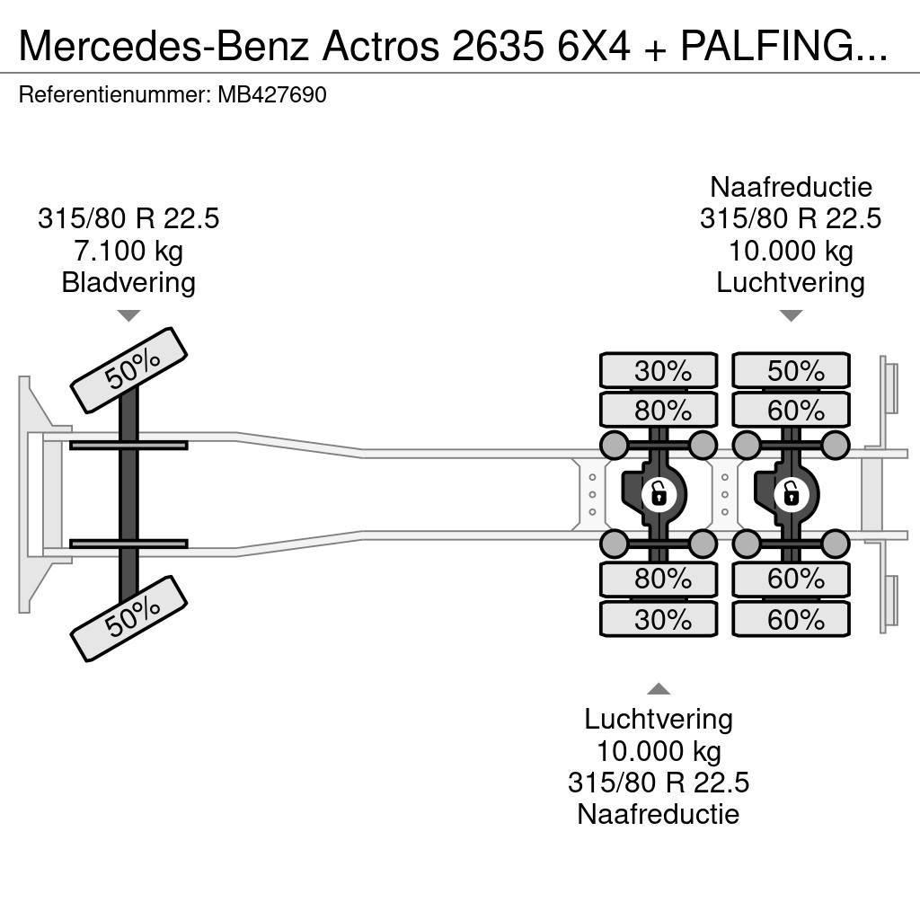 Mercedes-Benz Actros 2635 6X4 + PALFINGER PK21000 + JIB + REMOTE Maastikutõstukid