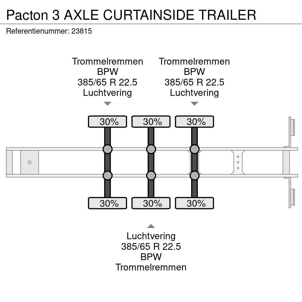 Pacton 3 AXLE CURTAINSIDE TRAILER Tentpoolhaagised
