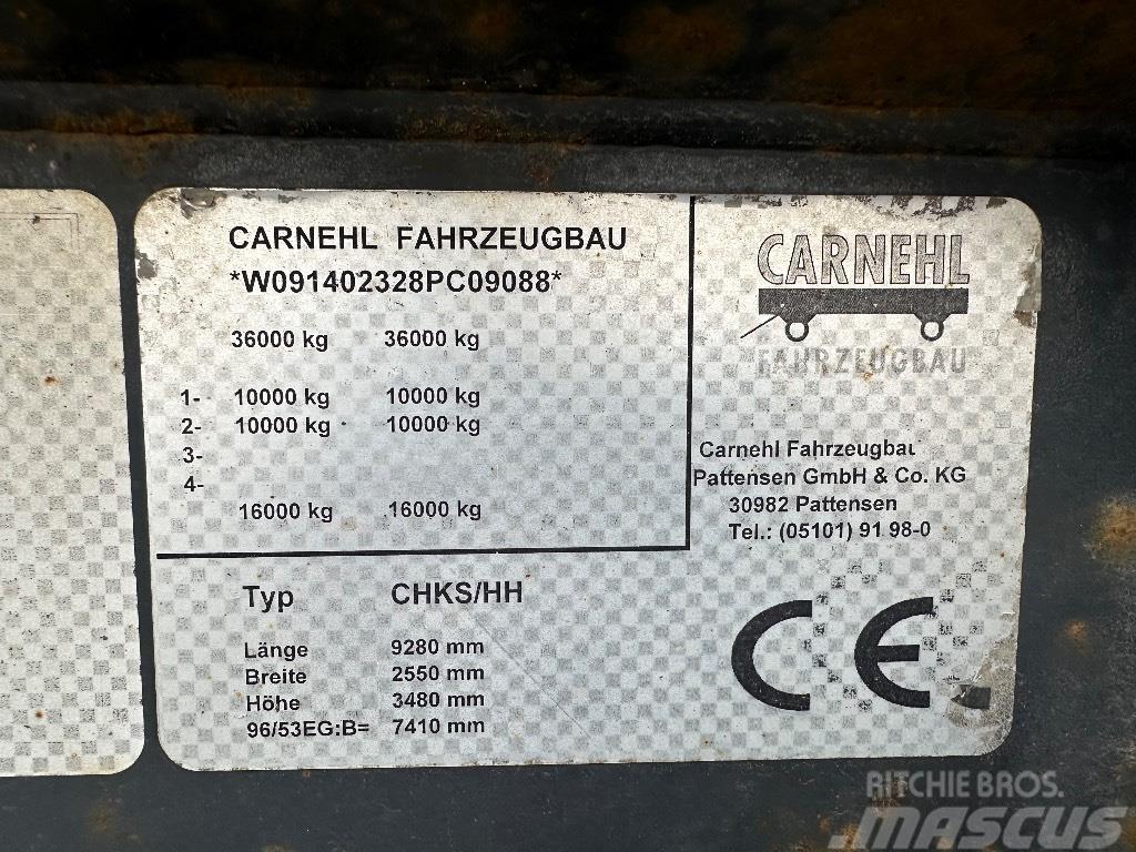 Carnehl 2 akselinen paripyörillä / hydrauliperälaudalla Kallur-poolhaagised