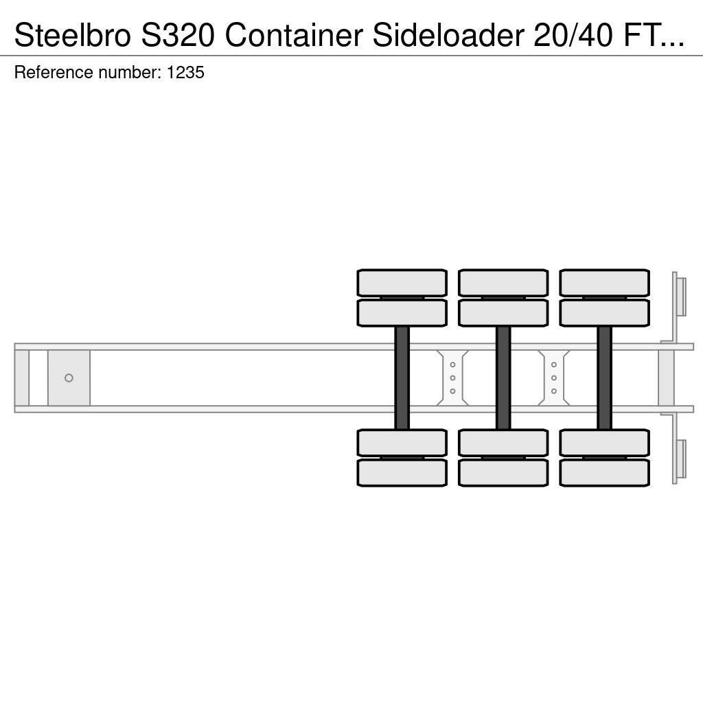 Steelbro S320 Container Sideloader 20/40 FT Remote 3 Axle 1 Konteinerveo poolhaagised