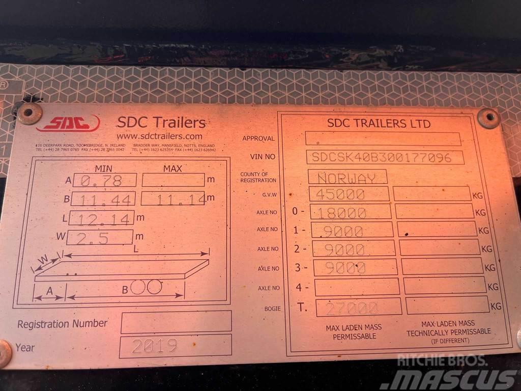 SDC TRAILERS Semitrailer Konteinerveo poolhaagised
