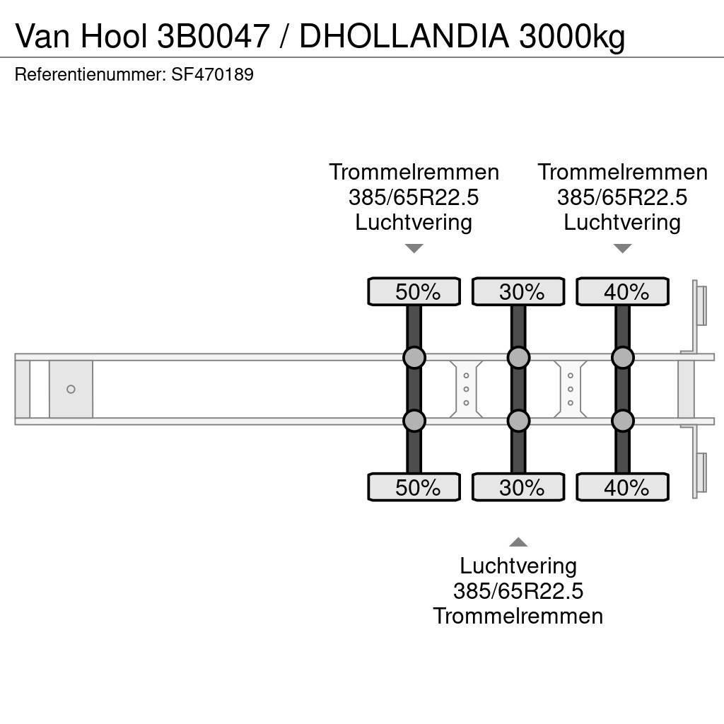 Van Hool 3B0047 / DHOLLANDIA 3000kg Furgoonpoolhaagised