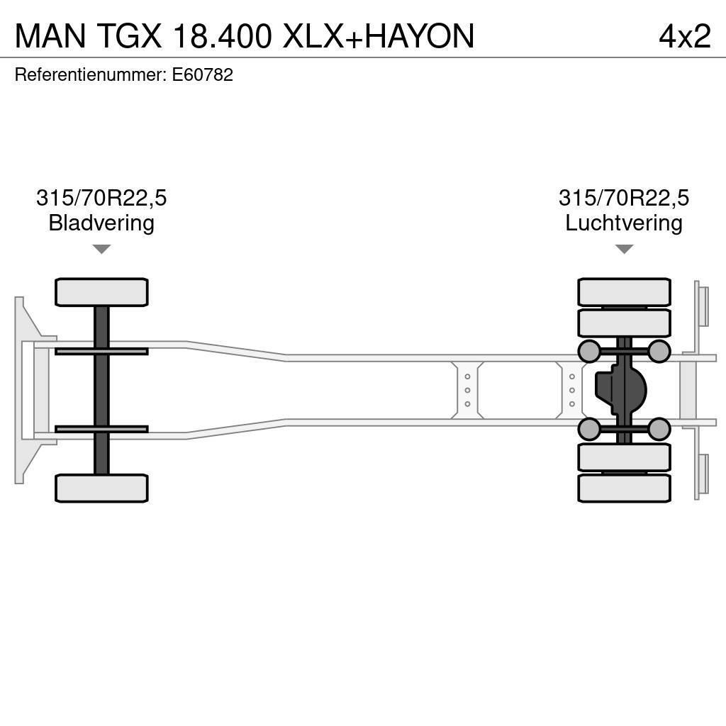 MAN TGX 18.400 XLX+HAYON Tentautod