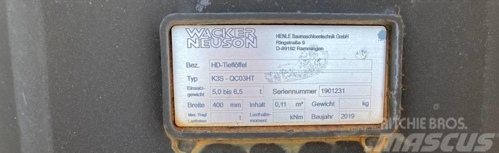 Wacker Neuson Tieflöffel 400mm QC03HT Heavy Duty Purustuskopad
