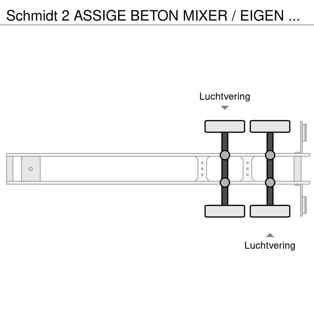Schmidt 2 ASSIGE BETON MIXER / EIGEN MOTOR / 6 CYL DEUTZ / Muud poolhaagised