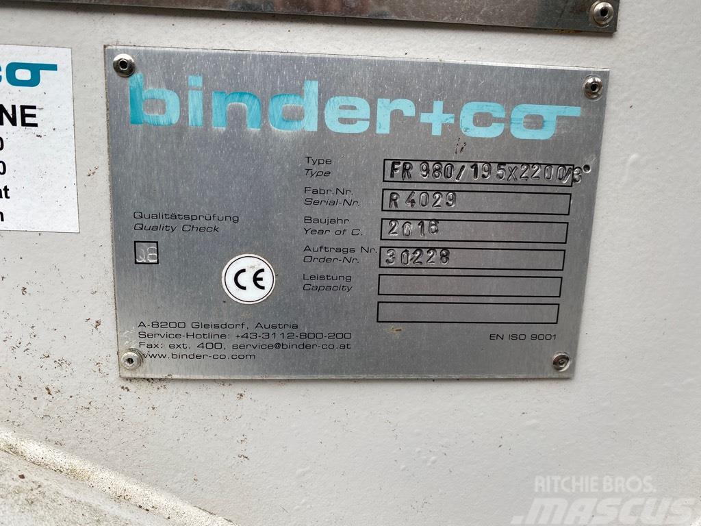  Binder FR 980/195 x 2200/3 Vibrokonveierid