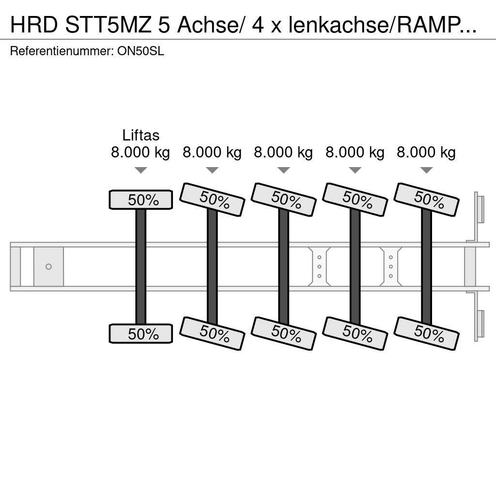 HRD STT5MZ 5 Achse/ 4 x lenkachse/RAMPEN/EXTENDABLE!! Raskeveo poolhaagised