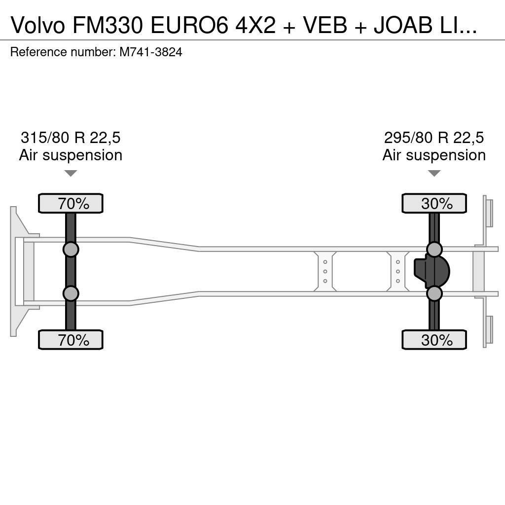 Volvo FM330 EURO6 4X2 + VEB + JOAB LIFT/EXTENDABLE + FUL Vahetuskastiga tõstukautod