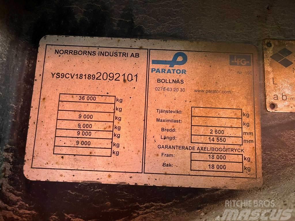 Parator CV 18-18 VECTOR 1850 / BOX L=12332 mm Külmikhaagised