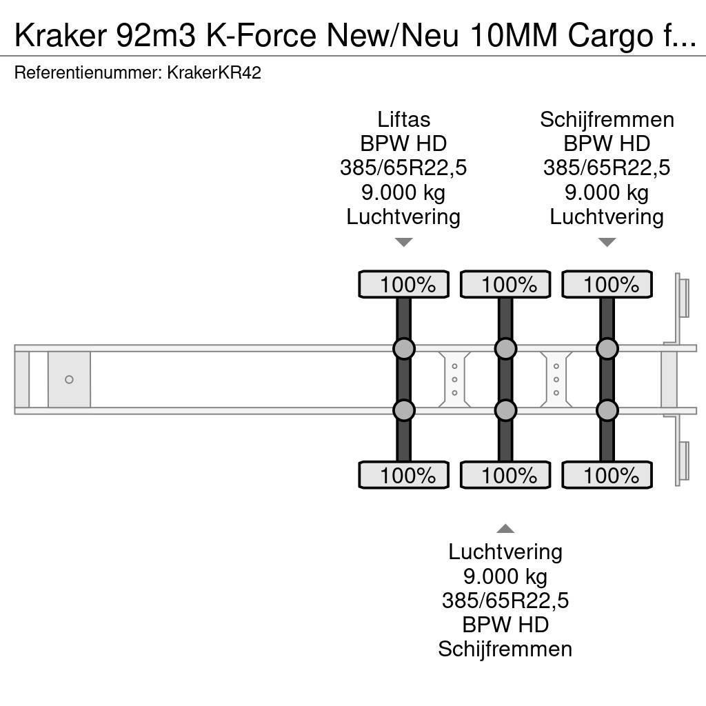 Kraker 92m3 K-Force New/Neu 10MM Cargo floor Liftas Alumi Liikuvpõrand poolhaagised
