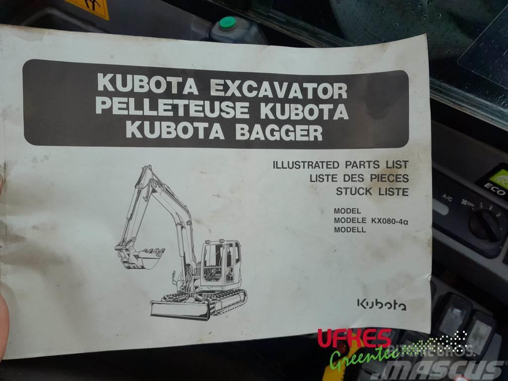 Kubota KX080-4 Alpha Väikeekskavaatorid 7t-12t