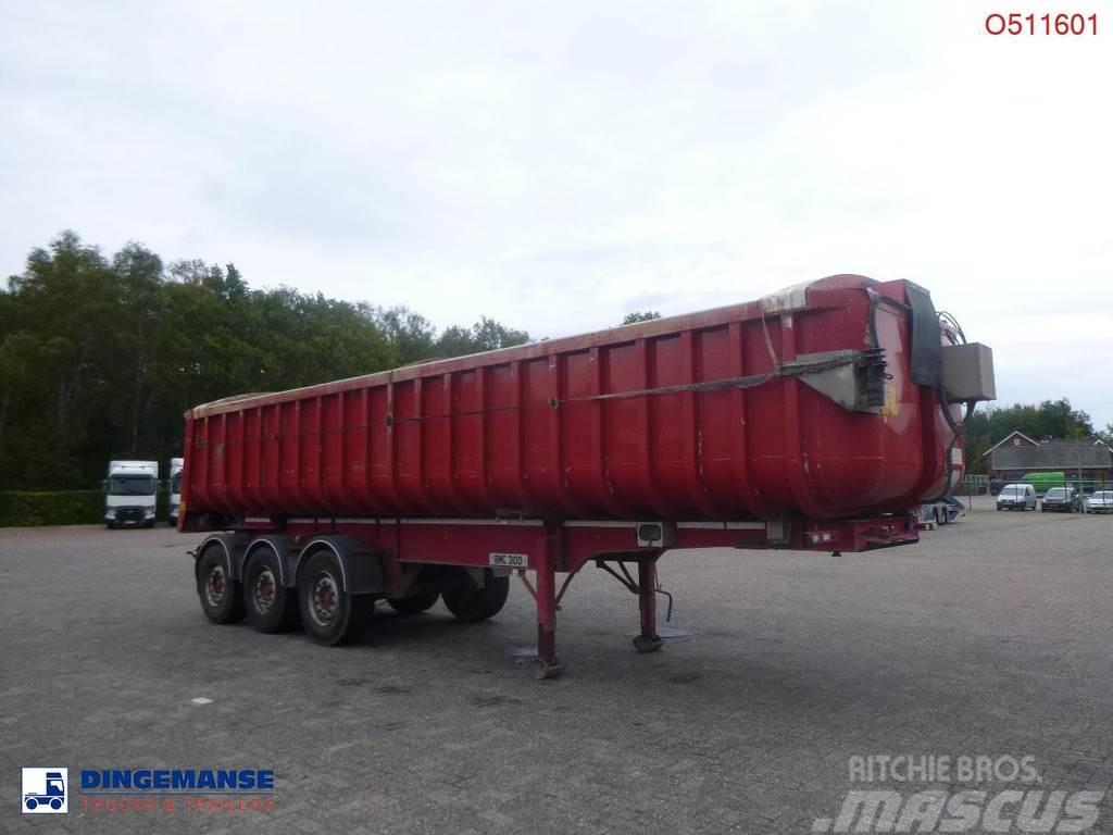Fruehauf Tipper trailer alu 34.6 m3 + tarpaulin Kallur-poolhaagised