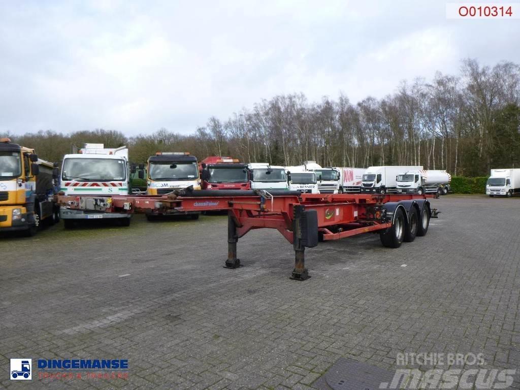 Asca 3-axle container trailer Konteinerveo poolhaagised