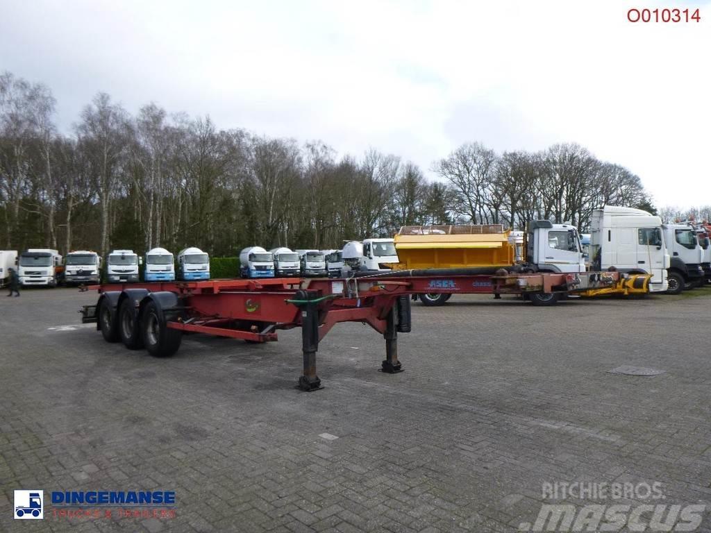 Asca 3-axle container trailer Konteinerveo poolhaagised