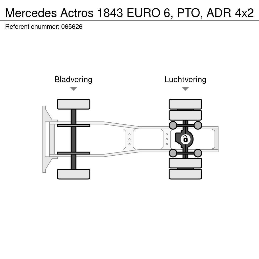 Mercedes-Benz Actros 1843 EURO 6, PTO, ADR Sadulveokid
