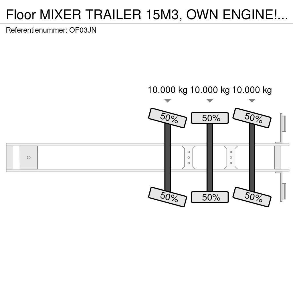 Floor MIXER TRAILER 15M3, OWN ENGINE!!NL MOGELIJK!! Muud poolhaagised