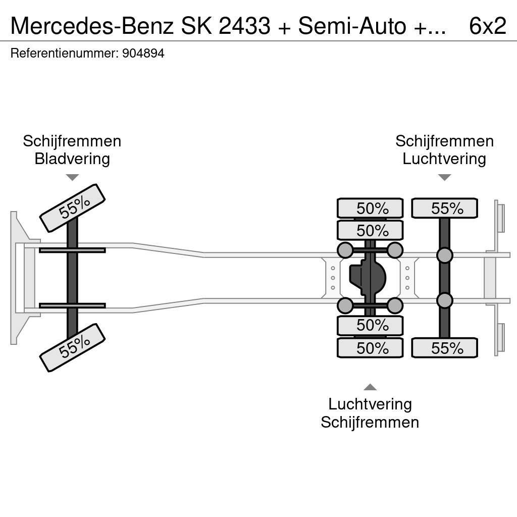 Mercedes-Benz SK 2433 + Semi-Auto + PTO + Serie 14 Crane + 3 ped Maastikutõstukid